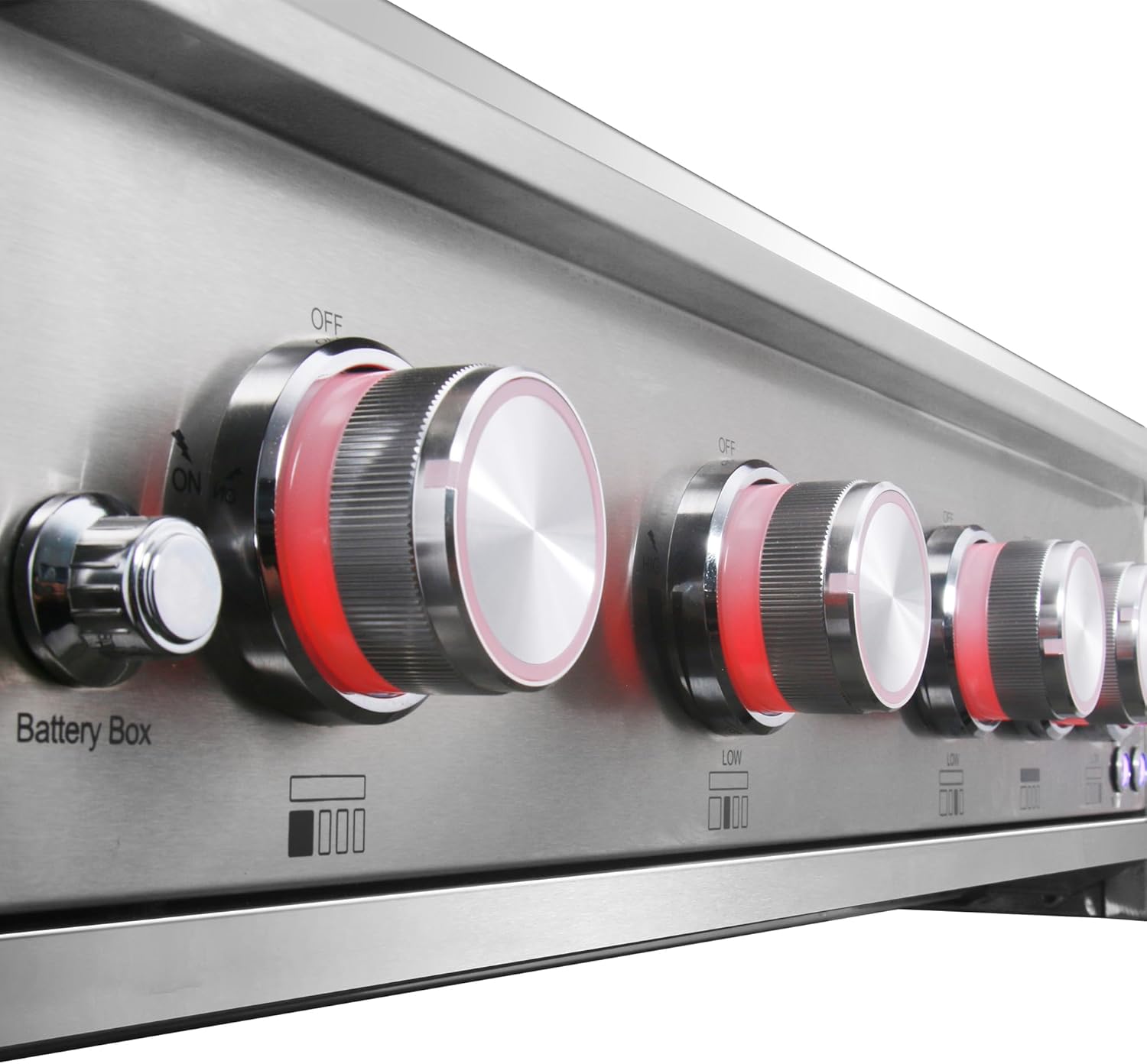 Cosmo COS-BGGN325K 32 in. Built-In 4 Burner Propane Gas Grill with Infrared Rotisserie, Knob LED Lighting in Stainless Steel