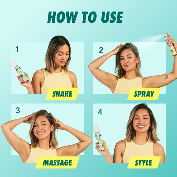Batiste Original Dry Shampoo, Absorbs Oil & Grease, Classic Clean Scent, 3.81 oz