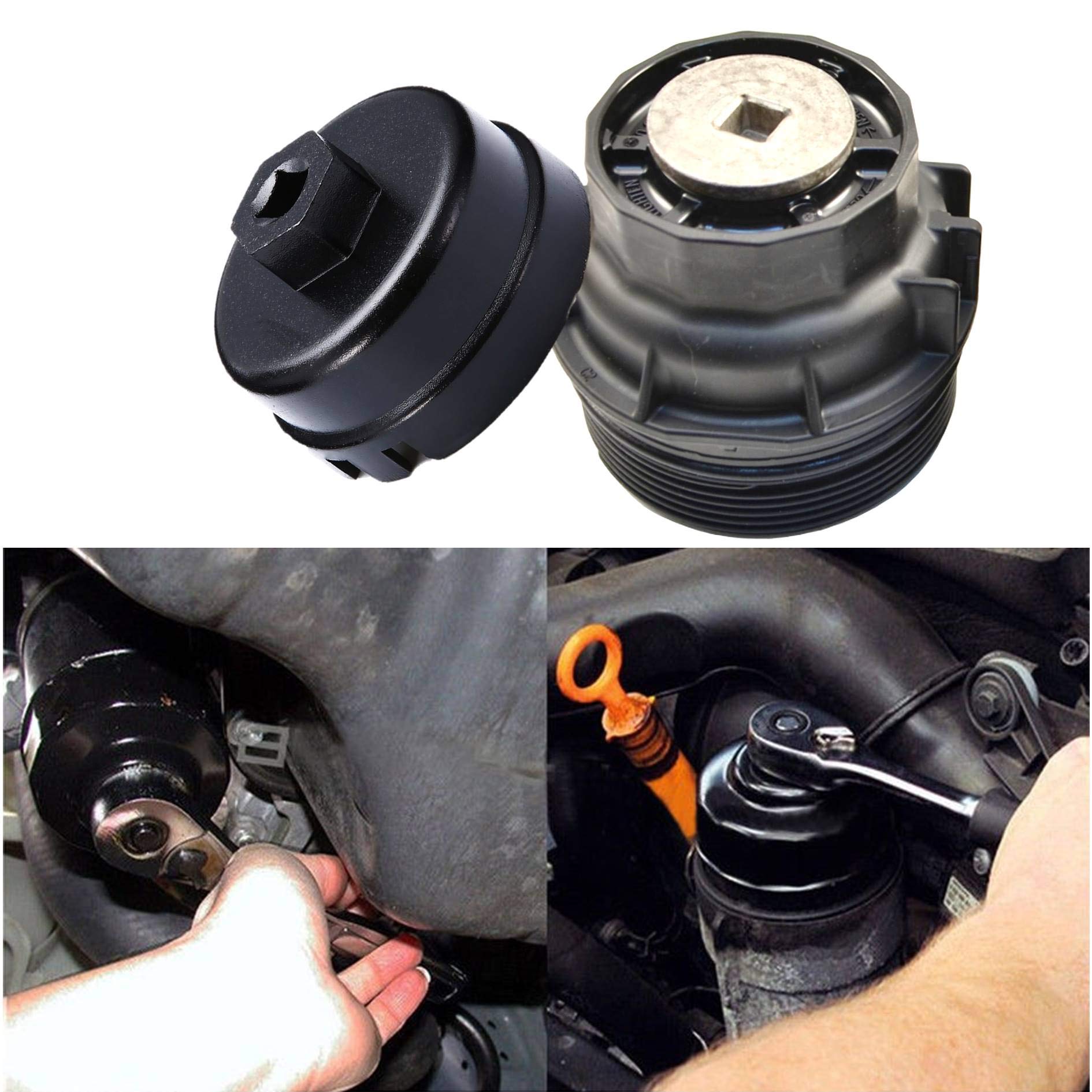 IFERLA 1726 Oil Filter Wrench Tool - 64mm X 14 Flute, Compatible With Toyota, Nissan, Honda, Lexus, Scion