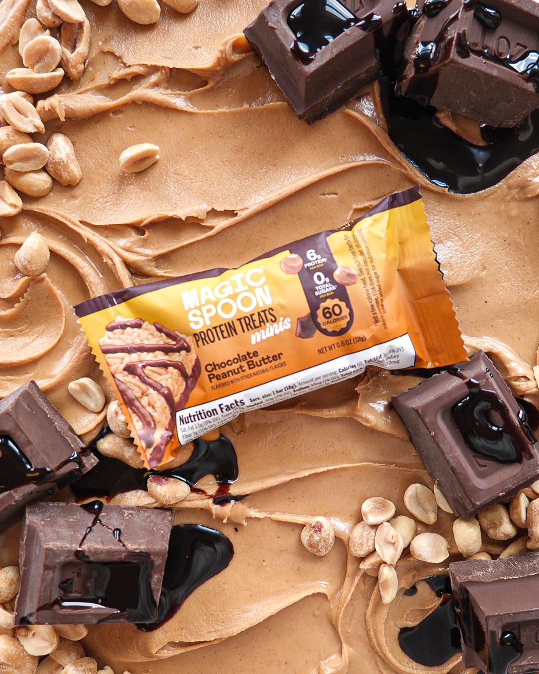 MAGIC SPOON Mini Treats - 5g Protein, Low Carb, Keto Friendly, Low Sugar, Gluten Free, Crispy Protein Bar Cereal Bar, On-The-Go Healthy Snack (16 Chocolate PB Mini Bars, 16 Marshmallow Mini Bars)