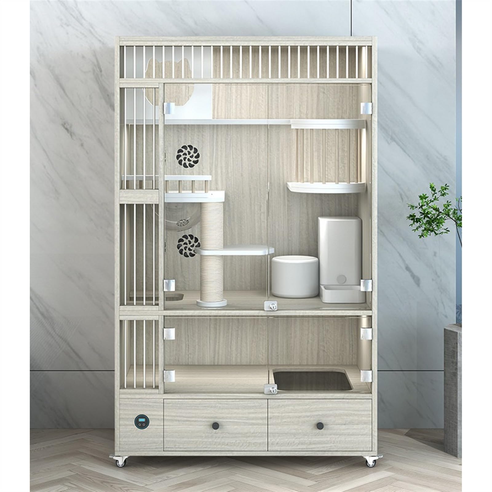 villa per gatti Gabinetto for interni for la casa in gabbia di legno for gatti, nido for personalizzato Per interni