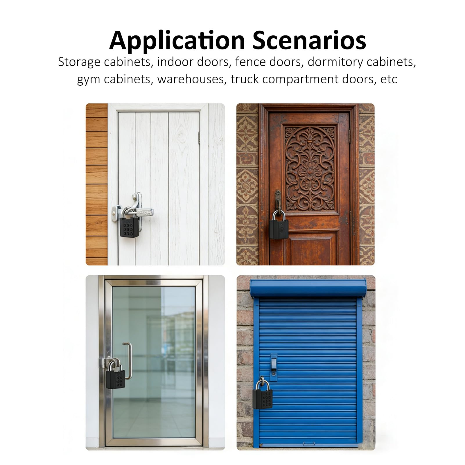 Serrure Intelligente D'entrée sans clé, Cadenas BT IP67, Contrôle par Application, Corps en Alliage de Zinc, Verrouillage par Mot de Passe pour Casier Gymnastique, Rangement
