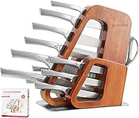 Vista 1 de KINGSTONE Kitchen Knife Set with Block,14 Pcs German Stainless Steel Knife Set with Built-in Sharpener, Dishwasher Safe Knife Block Set