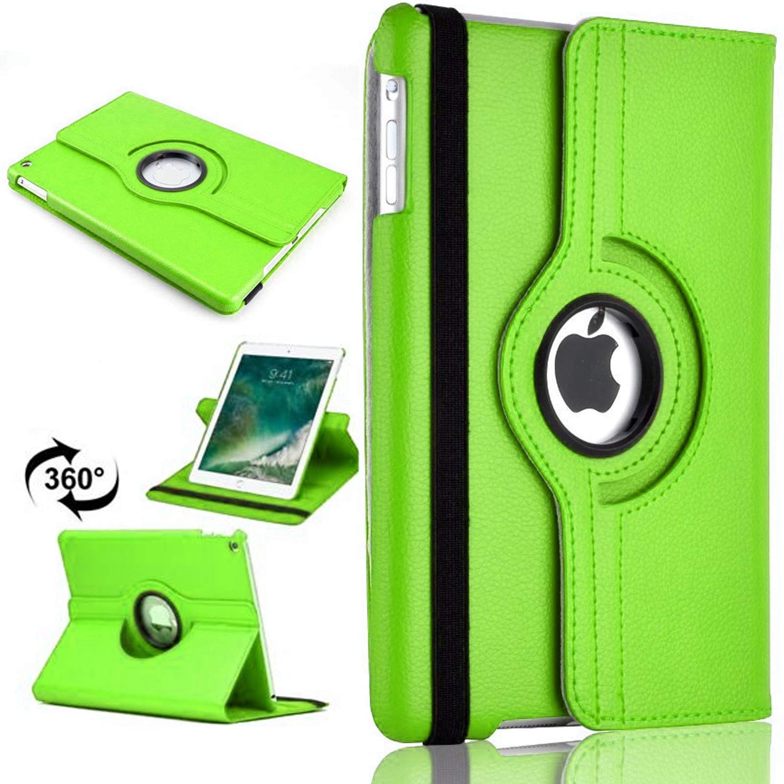 Custodia in pelle con supporto girevole a 360°, per Apple iPad Air 2 (2014) (nero Custodia in pelle con supporto girevole a 360°, per Apple iPad Air 2 (2014) (nero