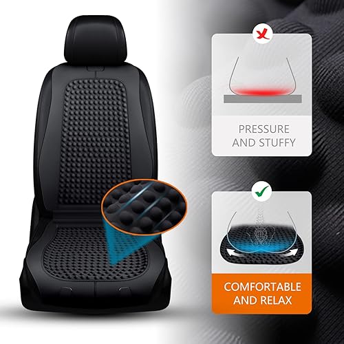 Miniatura 2 de Sojoy Cojín de asiento de coche de gel para asiento delantero de automóvil Comfort Gel Dots Cojín de masaje (negro)