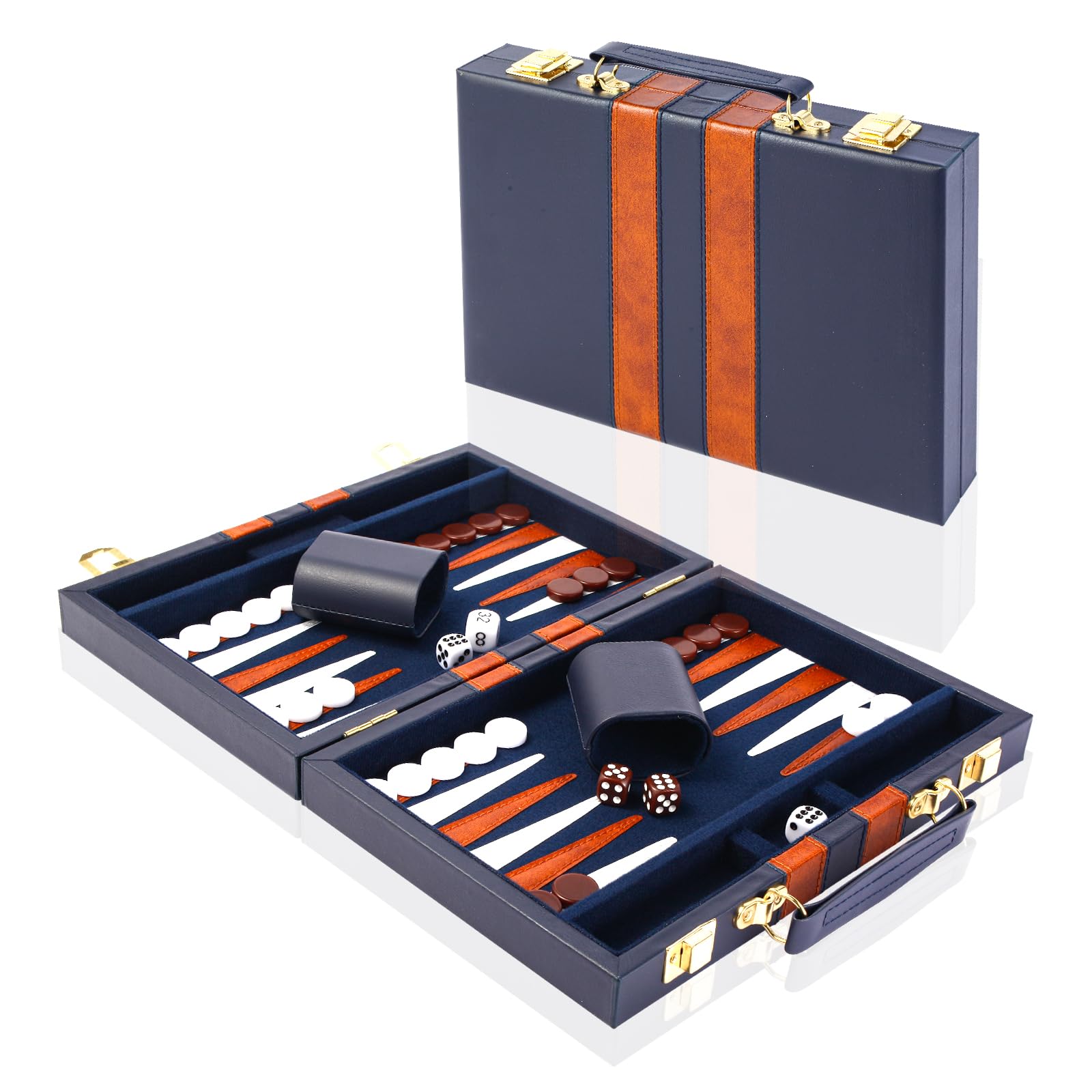 mallette backgammon 28x19cm marine