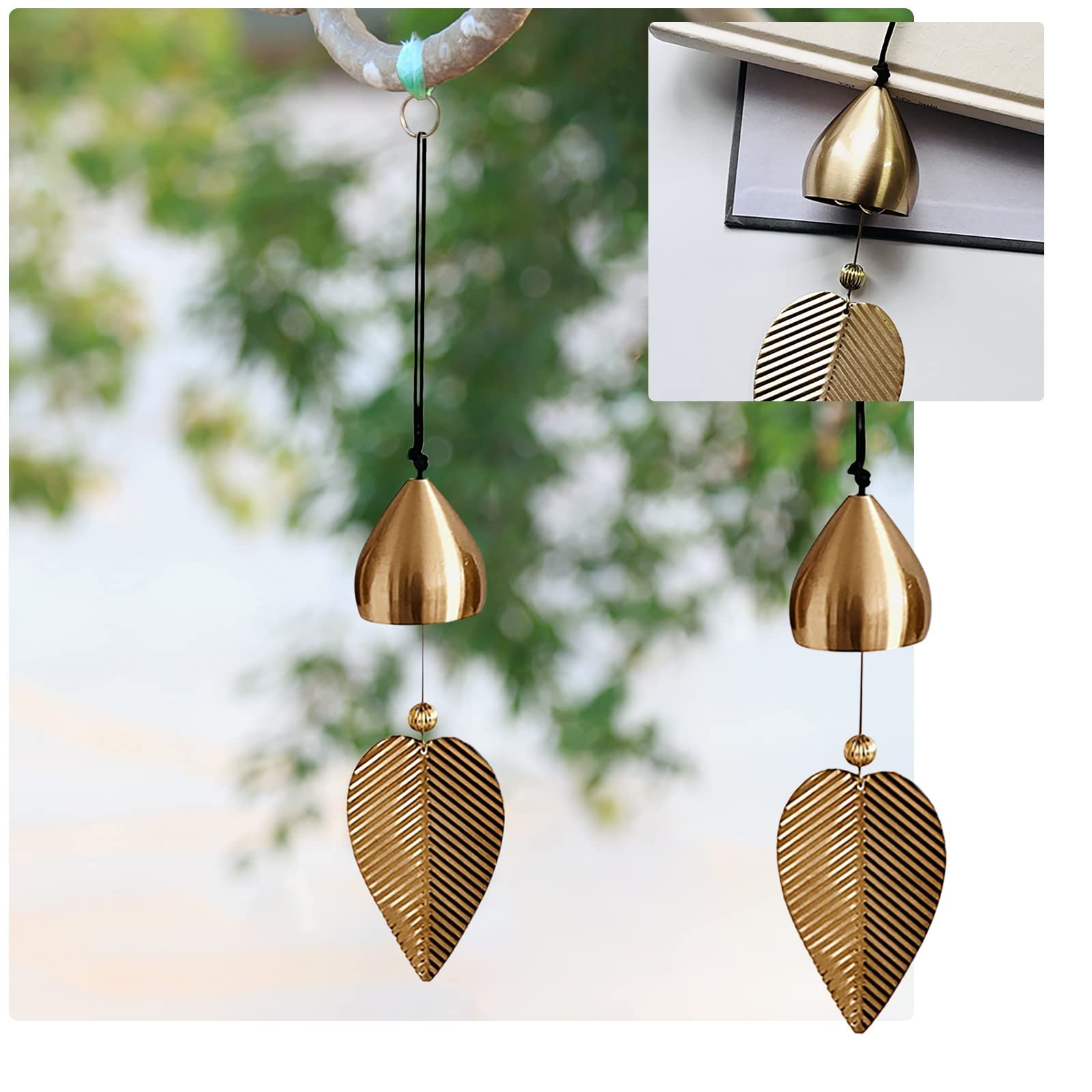 Carillon éolien Décoratif Avec Cœur - Pour Intérieur Ou Extérieur - Style Bohème Japonais - Cadeau Romantique Pour Jardin