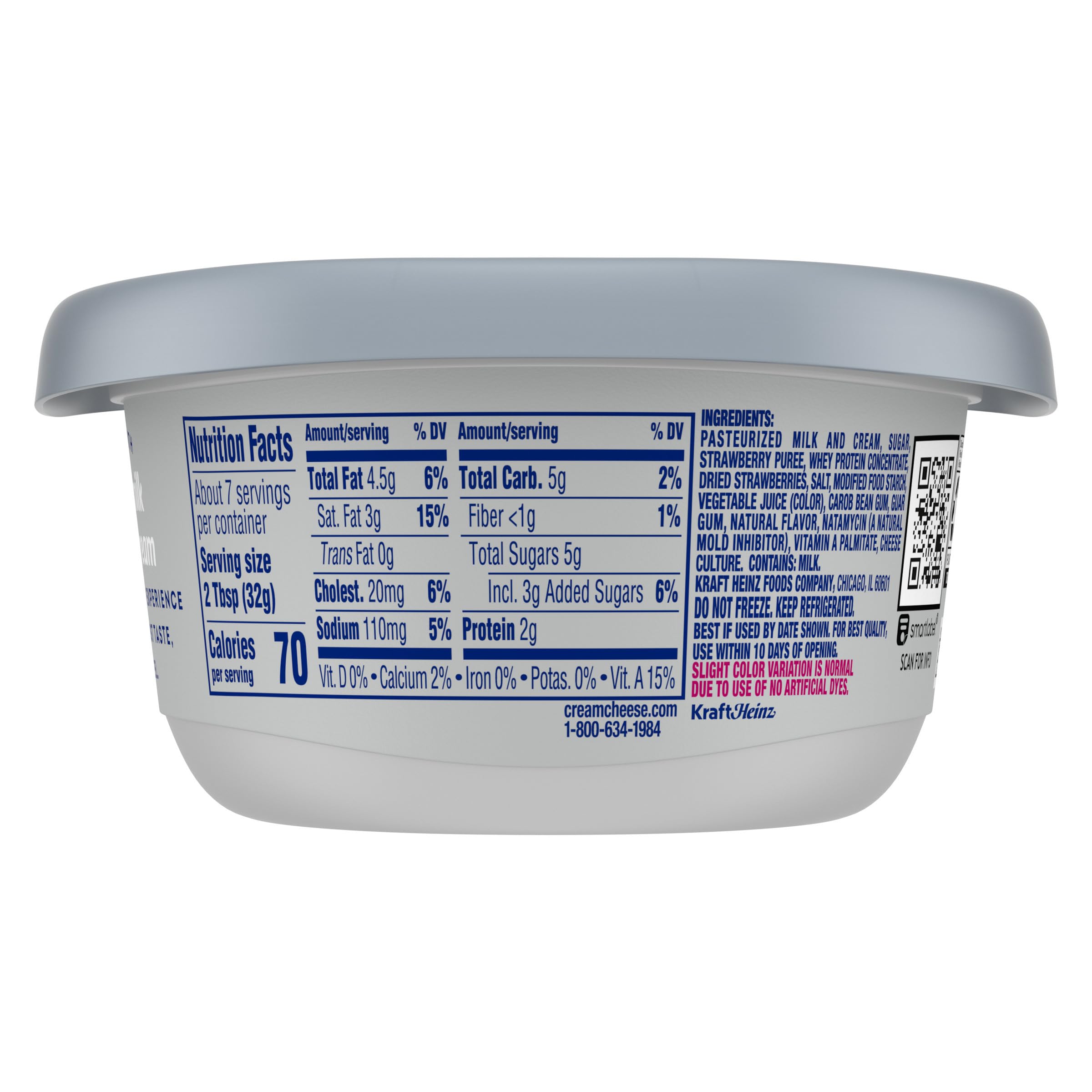 Philadelphia Flavored Cream Cheese Spread 1 Tub for Smooth Spreadable Mornings Strawberry No Artificial Preservatives Flavors or Dyes — view 8