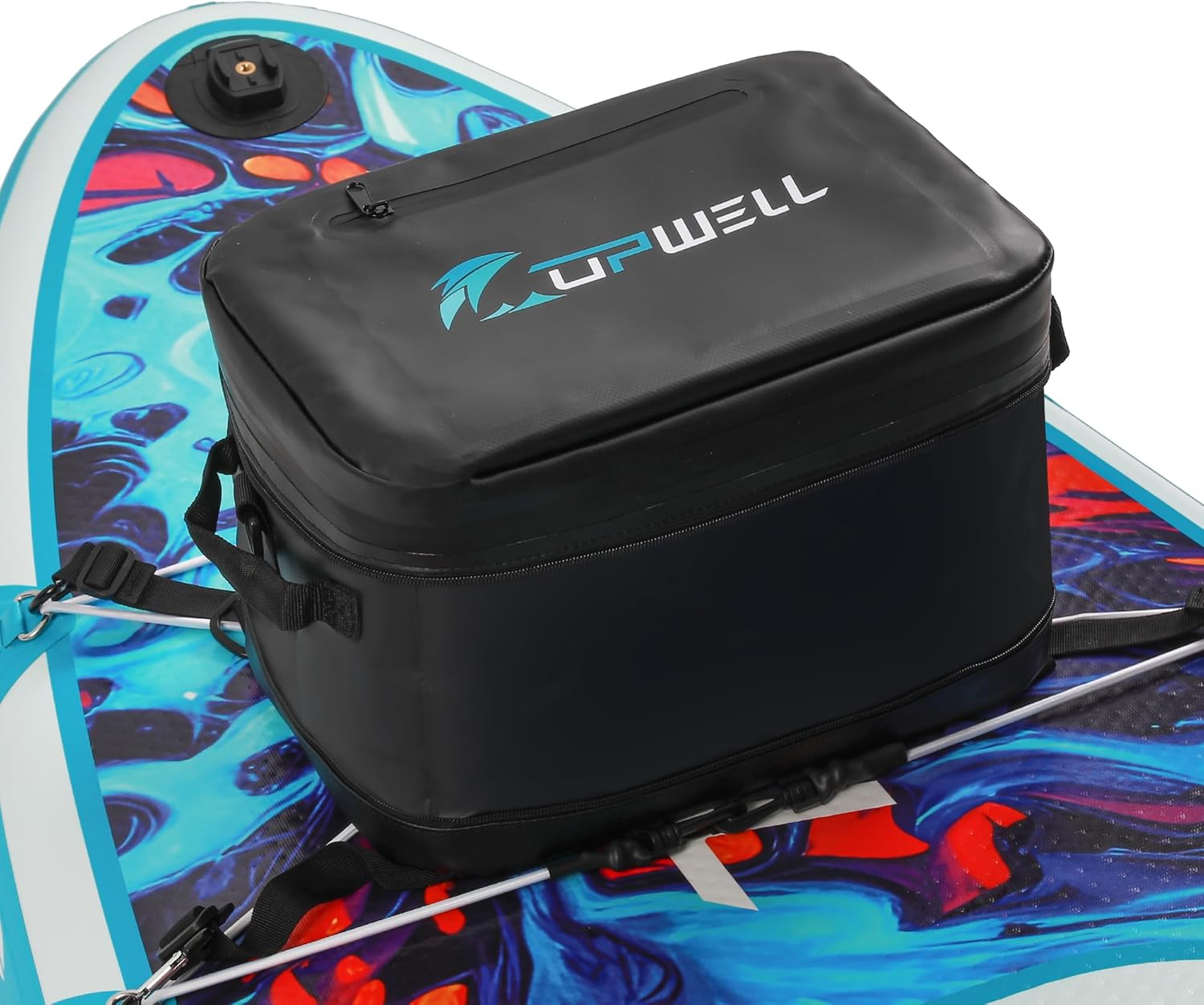 UPWELL Paddle Board Accessories - Waterproof SUP Cooler Deck Bag, PVC Dry Bag, 30 Cans Surf Kayak Cooler