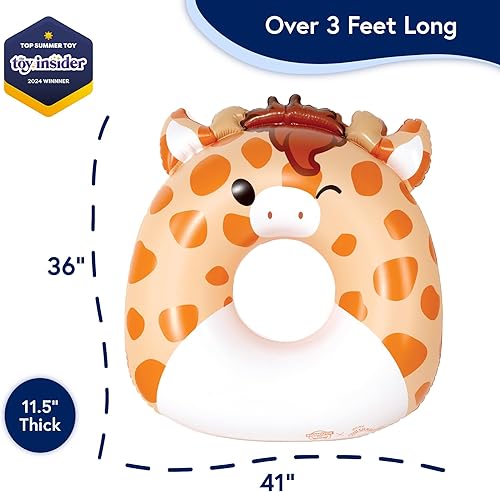 Miniatura 2 de BigMouth x Squishmallows - Flotador inflable grande original para piscina, tubo de natación para adultos y niños, suministros para fiestas en la