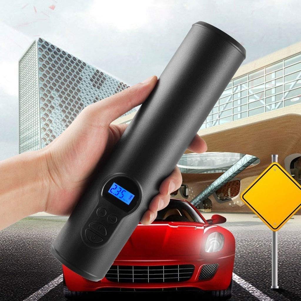 Compressore d'aria portatile per pneumatici auto, pompa gonfiabile per pneumatici con compressore d'aria, 150 PSI con torcia a LED di emergenza per auto, motocicli, biciclette, gonfiabili, 4 ugelli