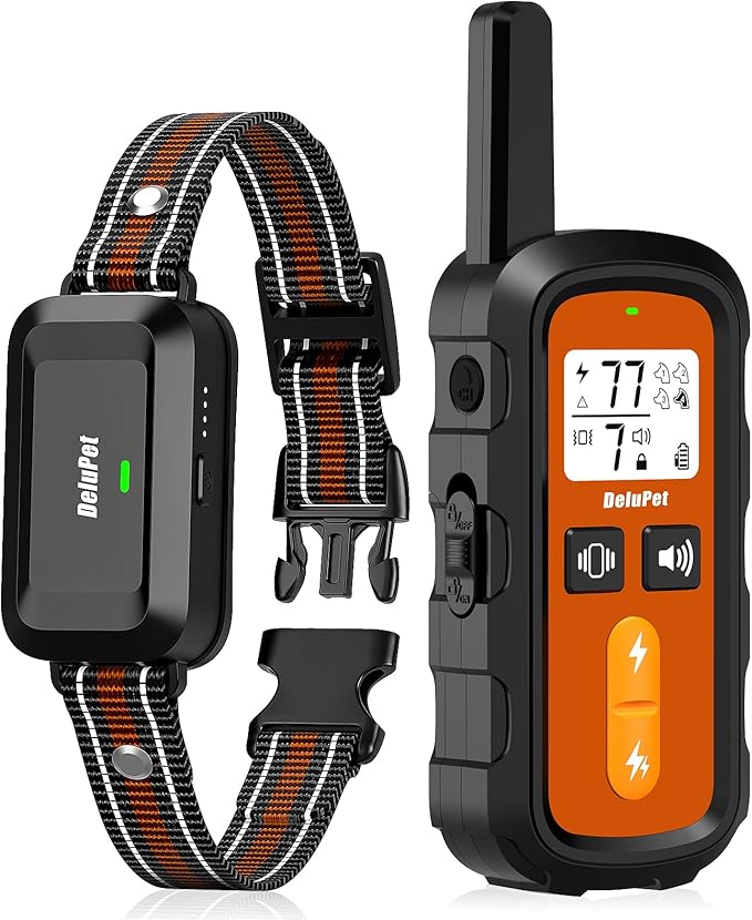 DeluPet Dog Training Collar Dog Shock Collar with Remote