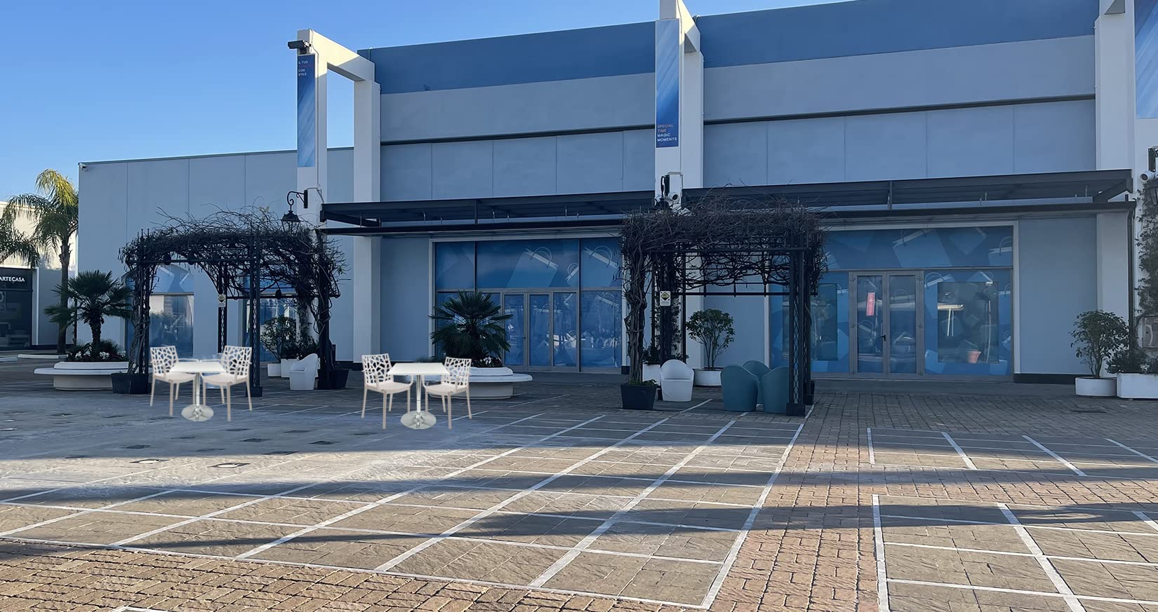 BICA Poltrona matrix con braccioli giardino terrazzo ristorante bar (bianco)