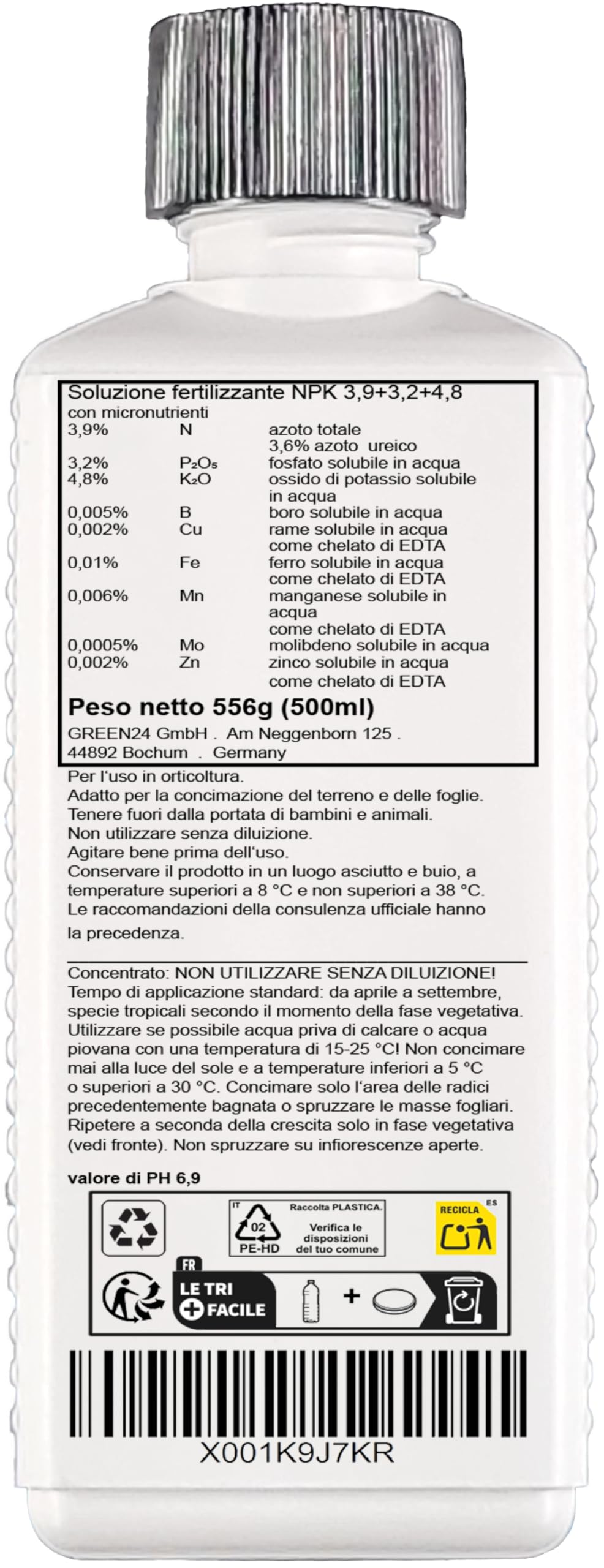 Fertilizzante Liquido HIGHTECH NPK per Acero Giapponese, Acer Palmatum, Acero Rosso (500 ml)