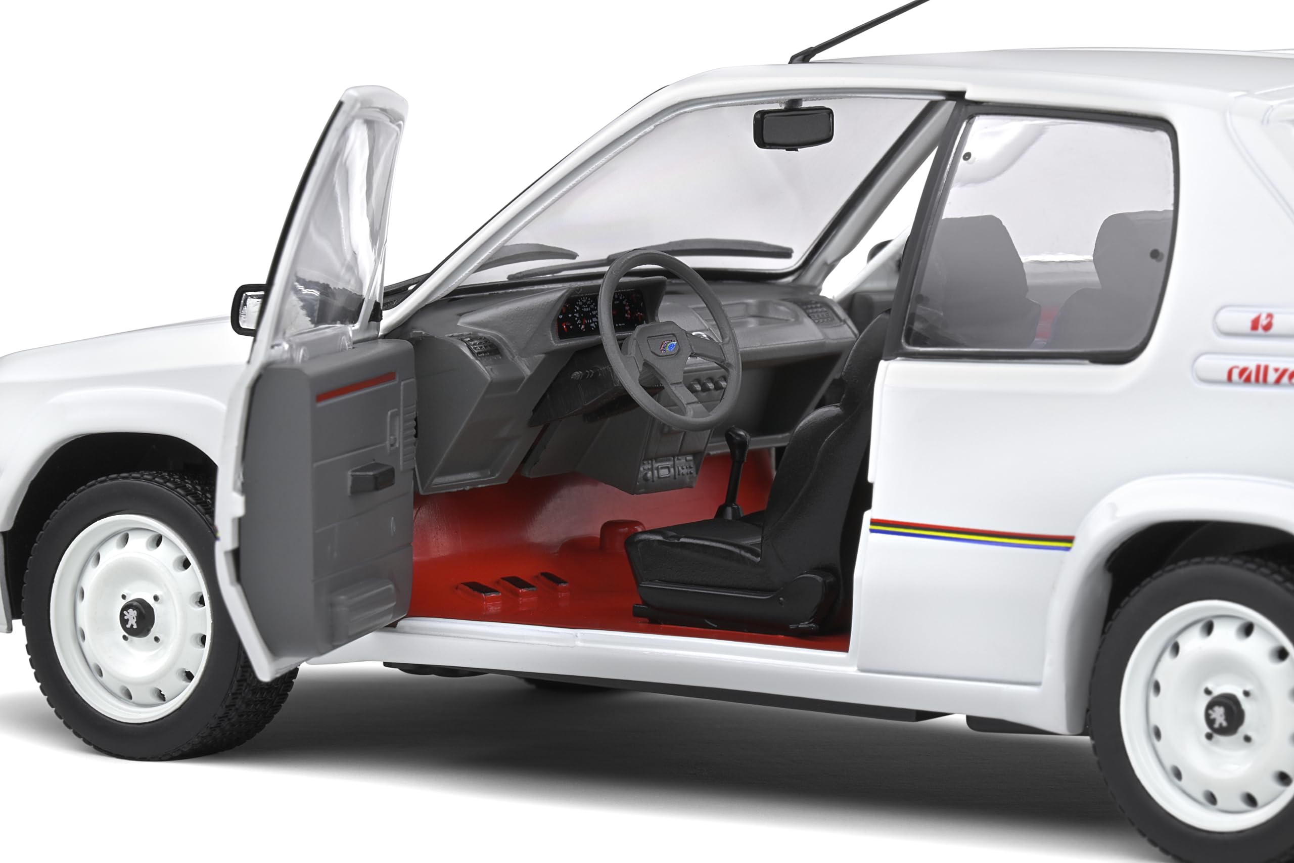 Solido 421184400 - Maqueta de Coche Peugeot 205 Rallye 1987 421184400-1 (Escala 1:18), Color Blanco