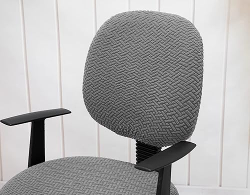 Vista 113 de MIFXIN Funda elástica elástica para silla de computadora, 2 piezas, de punto, universal, para silla de computadora, protector de muebles