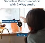Litokam 2K Indoor Security Camera for Pet/Elder/Baby Monitor, Little elf Home WiFi Camera Motion Detection with Night Vision, Work with Alexa, 2 Pack