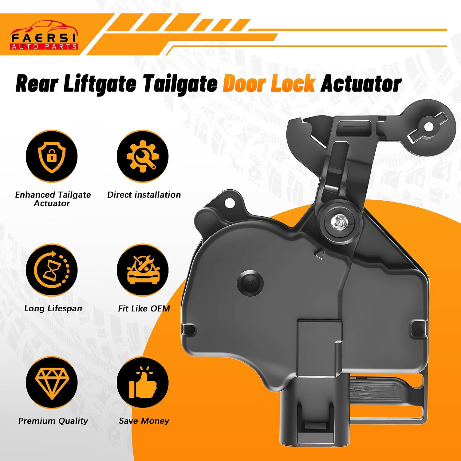 Rear Liftgate Door Lock Actuator Replaces 746015, 15250765, 15808595,25001736 Replacement for Chevy Tahoe,Suburban,GMC Yukon,Yukon XL,Cadillac Escalade ESV, EXT Tailgate Liftgate Rear Hatch Door Lock