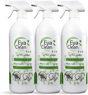 Eya Clean Pro All Purpose Cleaner, Multi Purpose Home and Kitchen Cleaning Spray for Surface Cleaner, Floor Cleaner, Non Toxic, 100% organic and 0% chemicals - 2x1 ltr and 1 ltr free