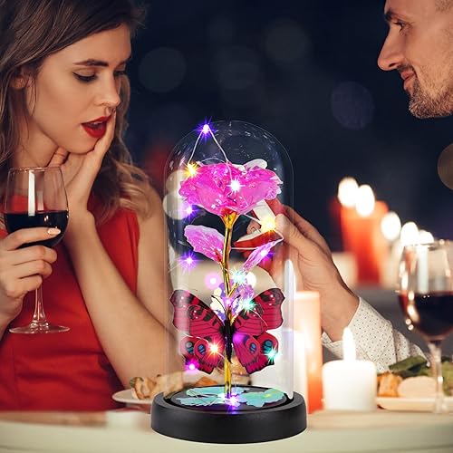 Miniatura 16 de Regalos para mamá para el día de San Valentín, regalos de rosas para mujeres, rosa de la bella y la bestia, regalo para el día de San Valentín