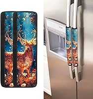 Vista 12 de Fundas para manija de refrigerador con bandera estadounidense de águila, 2 unidades, fundas ajustables para manijas de electrodomésticos, mantiene