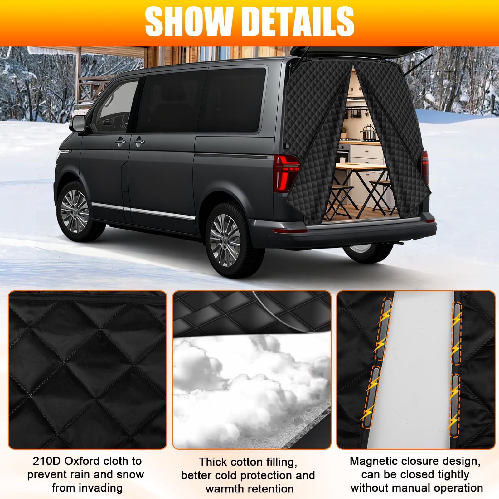 Achtertent UPGRADE Dome premium voor VW T5, T6, T6.1 met achterdeuren