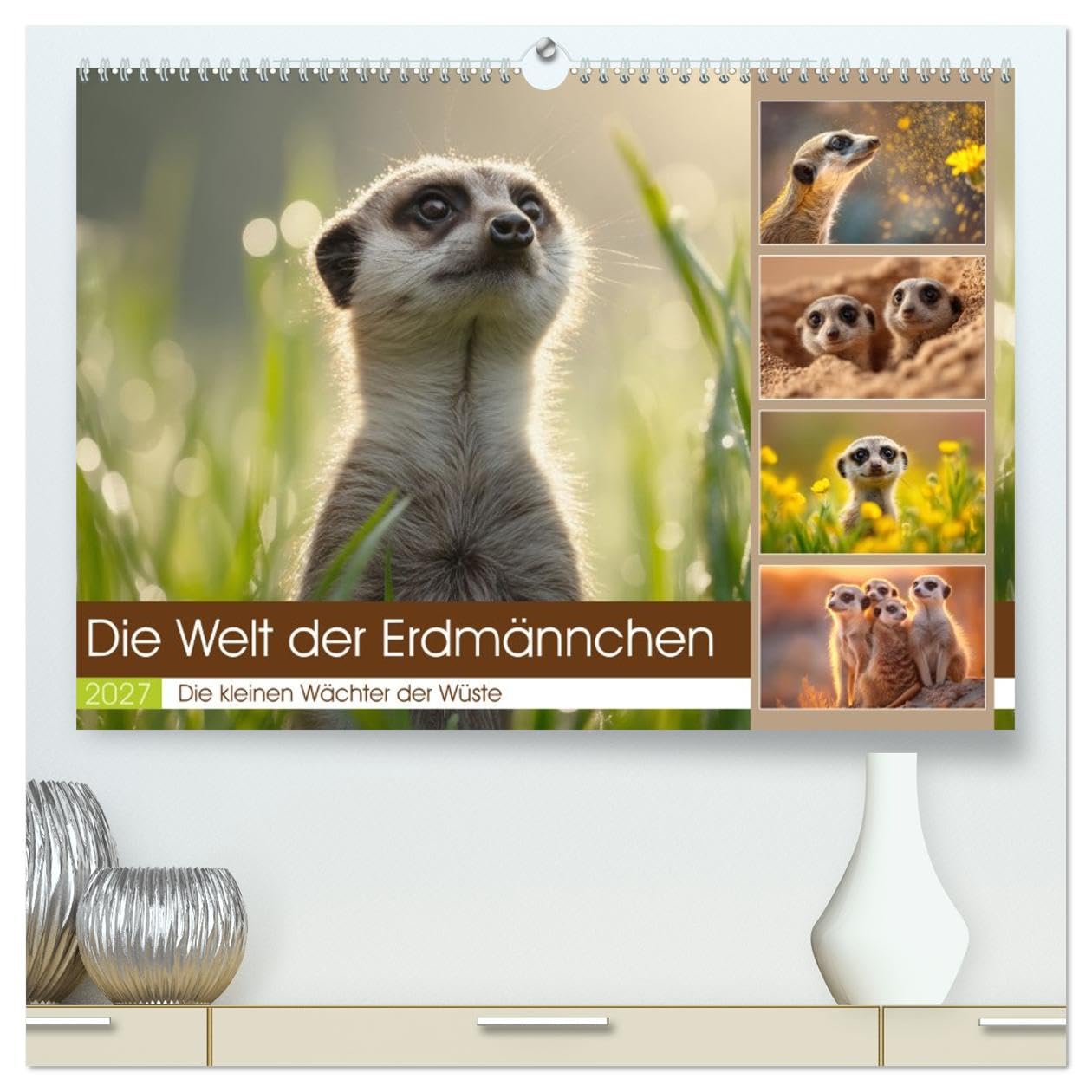 Die Welt der Erdmännchen (hochwertiger Premium Wandkalender 2027 DIN A2 quer), Kunstdruck in Hochglanz: Dieser liebevoll gestaltete Wandkalender ... Tiere der Wüste. (CALVENDO Tiere)