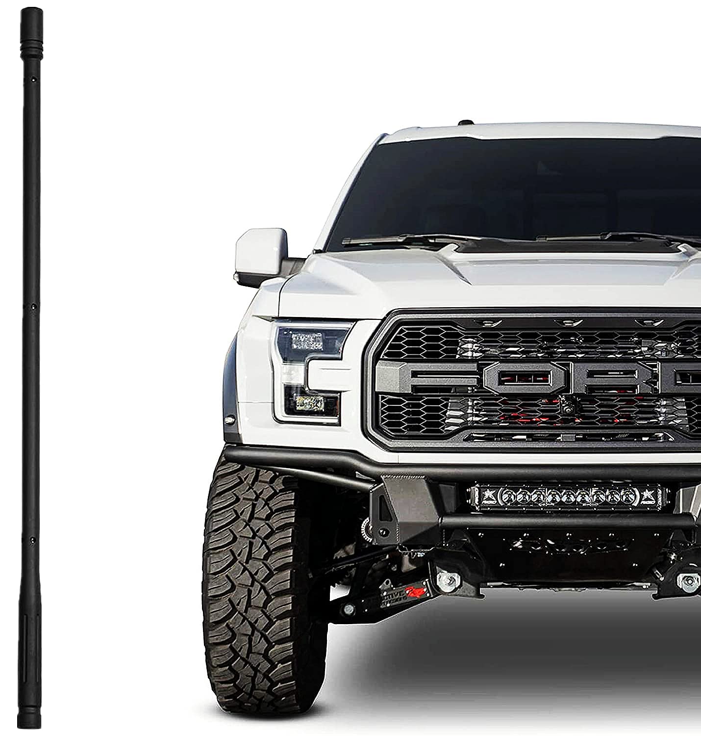 KSaAuto 13 Inch Antenna Fit for 2009-2021 Ford F150/Dodge RAM 1500, Flexible Rubber,Car Wash Safe