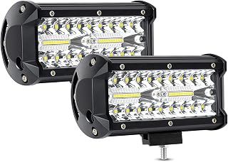 BEEYEO Led Light Bar,240W 24000lm 7 Inch Led Driving Lights Off Road Lights with Spot&Flood Combo Beam,Waterproof Work Lights for Boat SUV UTV Truck ATV (2 Pack)