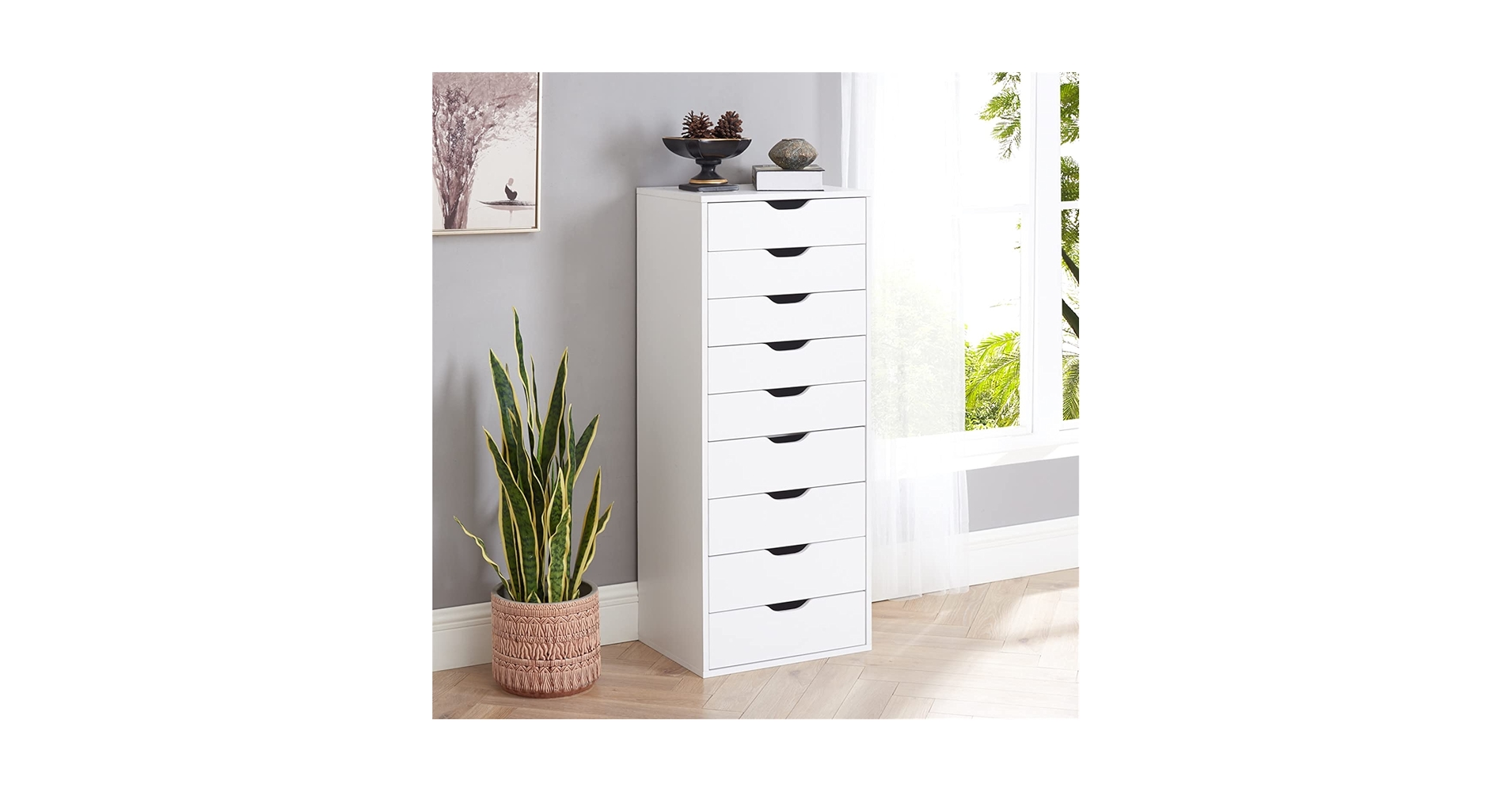 Amazon.com: Naomi Home 9-Drawer Office Storage Cabinet White