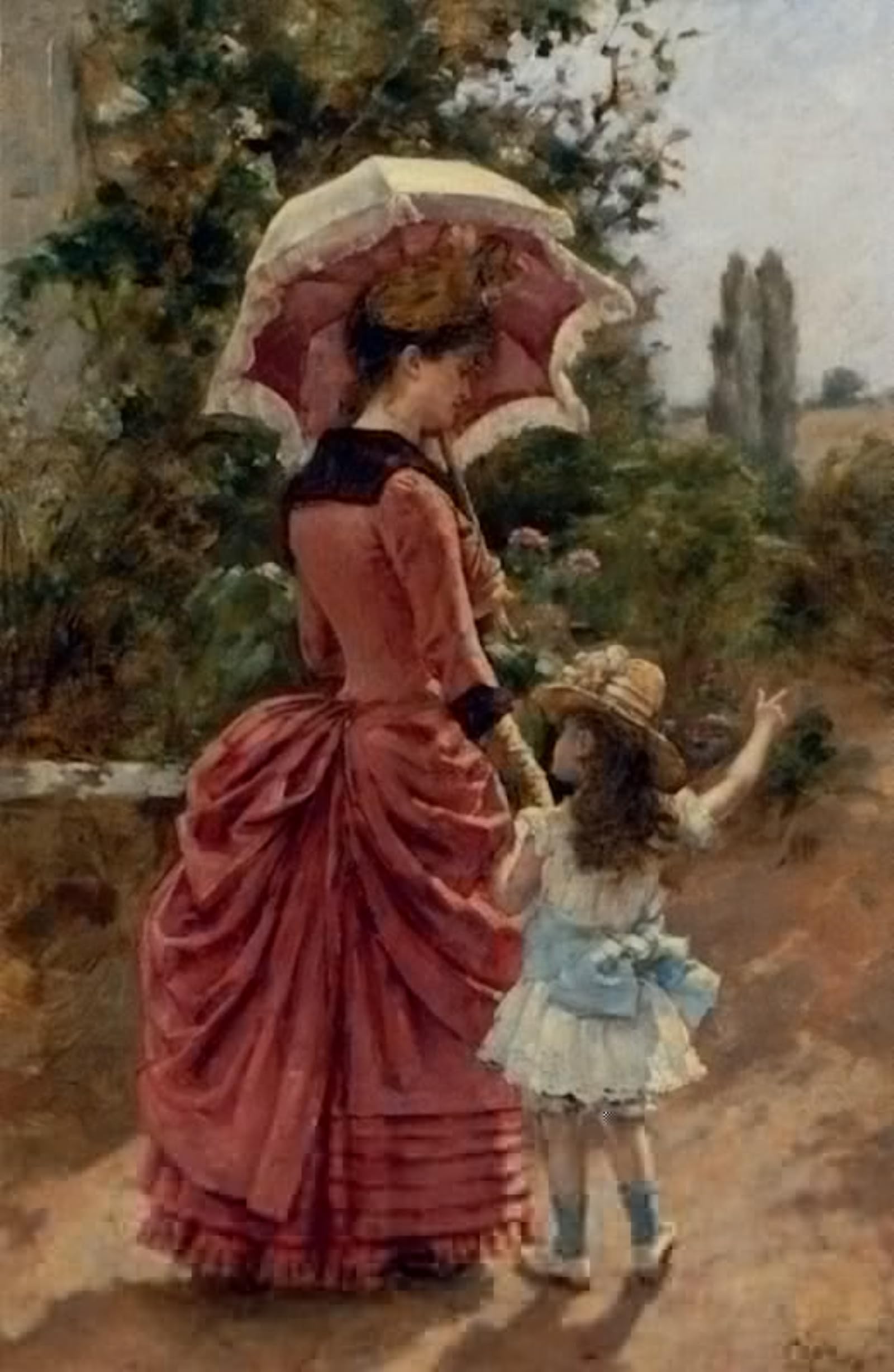 SERENDIPITP Vintage Wall Art Canvas Nordic Poster Canvas Print Picture Mother and Child by Charles Cres Wall Art Poster for Home Decor 60x90cm