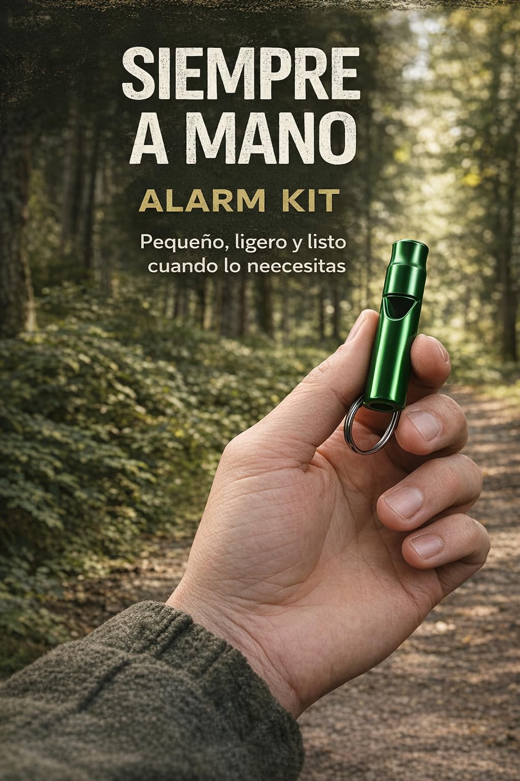 4 Silbatos de Emergencia de Aluminio con Anilla para Colgar, Silbato de Supervivencia Ligero y Resistente para Camping, Senderismo y Coche, Apito de Emergência