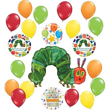 Hungry Caterpillar Birthday Party Supplies Balloon Decorations 21pc