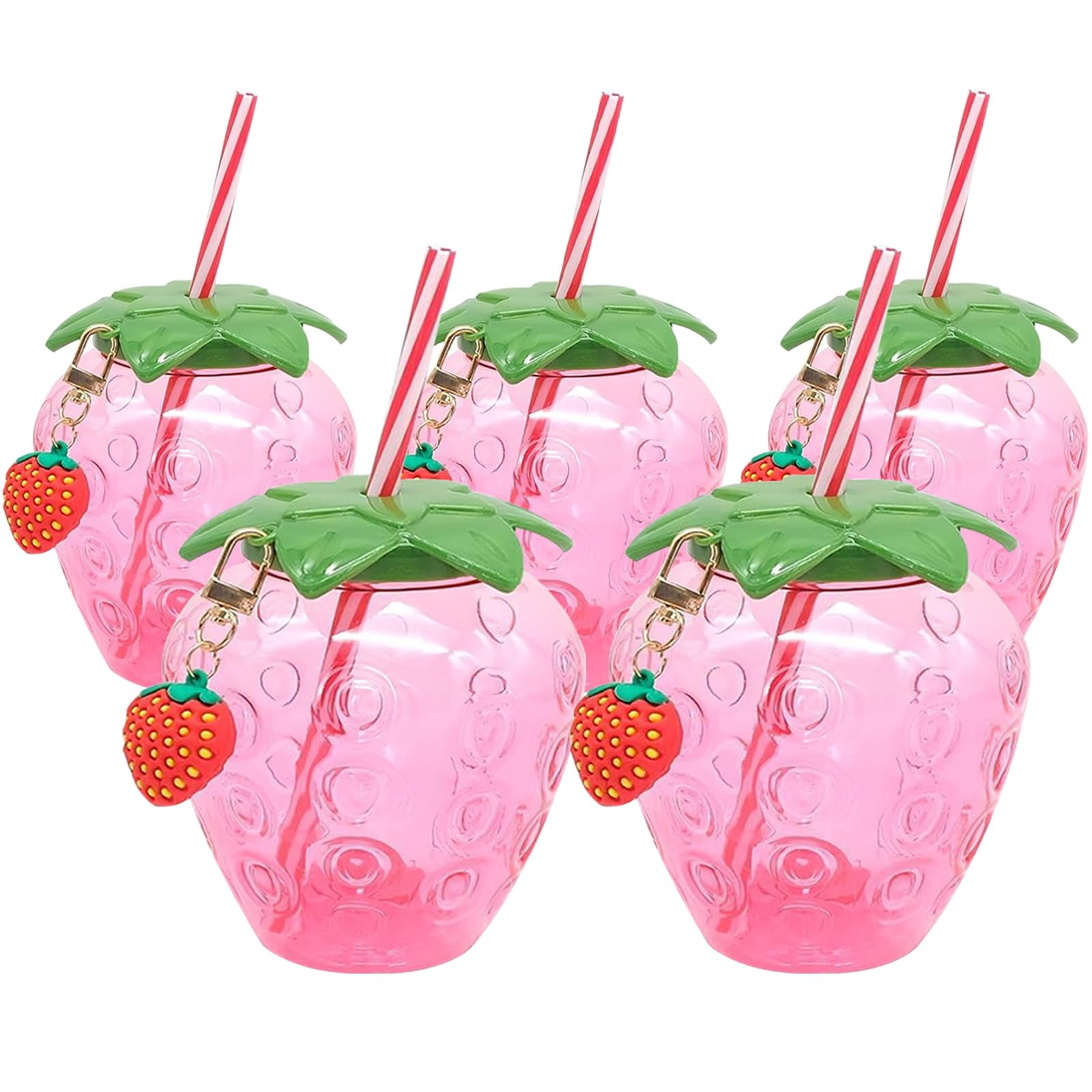 Mug Tazza Caffè Bicchiere In Vetro Fragola Da 300 Ml Con Cannuccia Bicchiere Per Acqua Trasparente Creativo Per Studenti In Vetro Resistente Al Calore