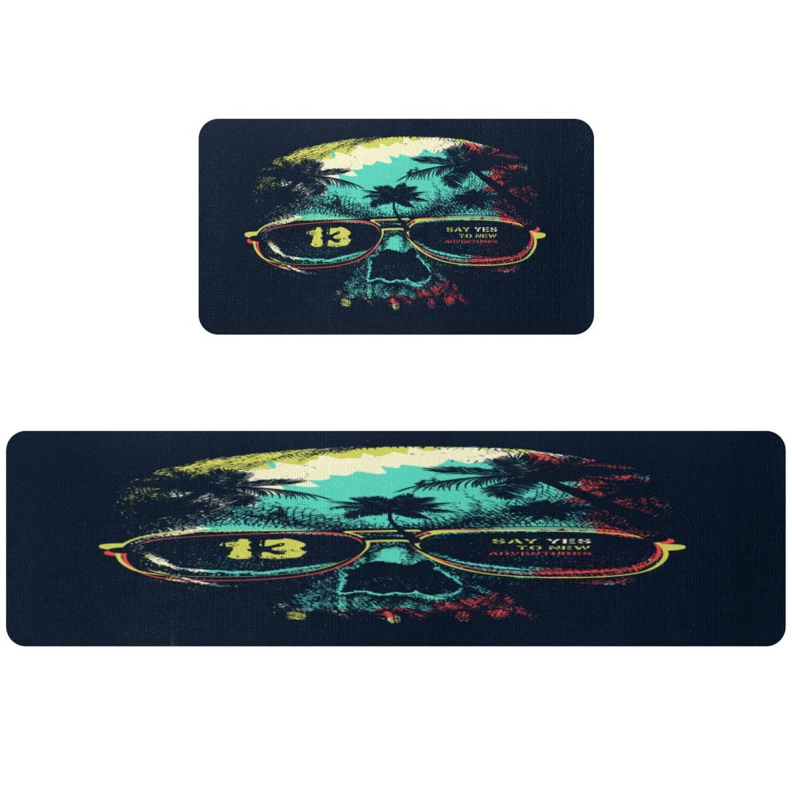 Tapis de cuisine absorbant lavable antidérapant lot de 2 vintage