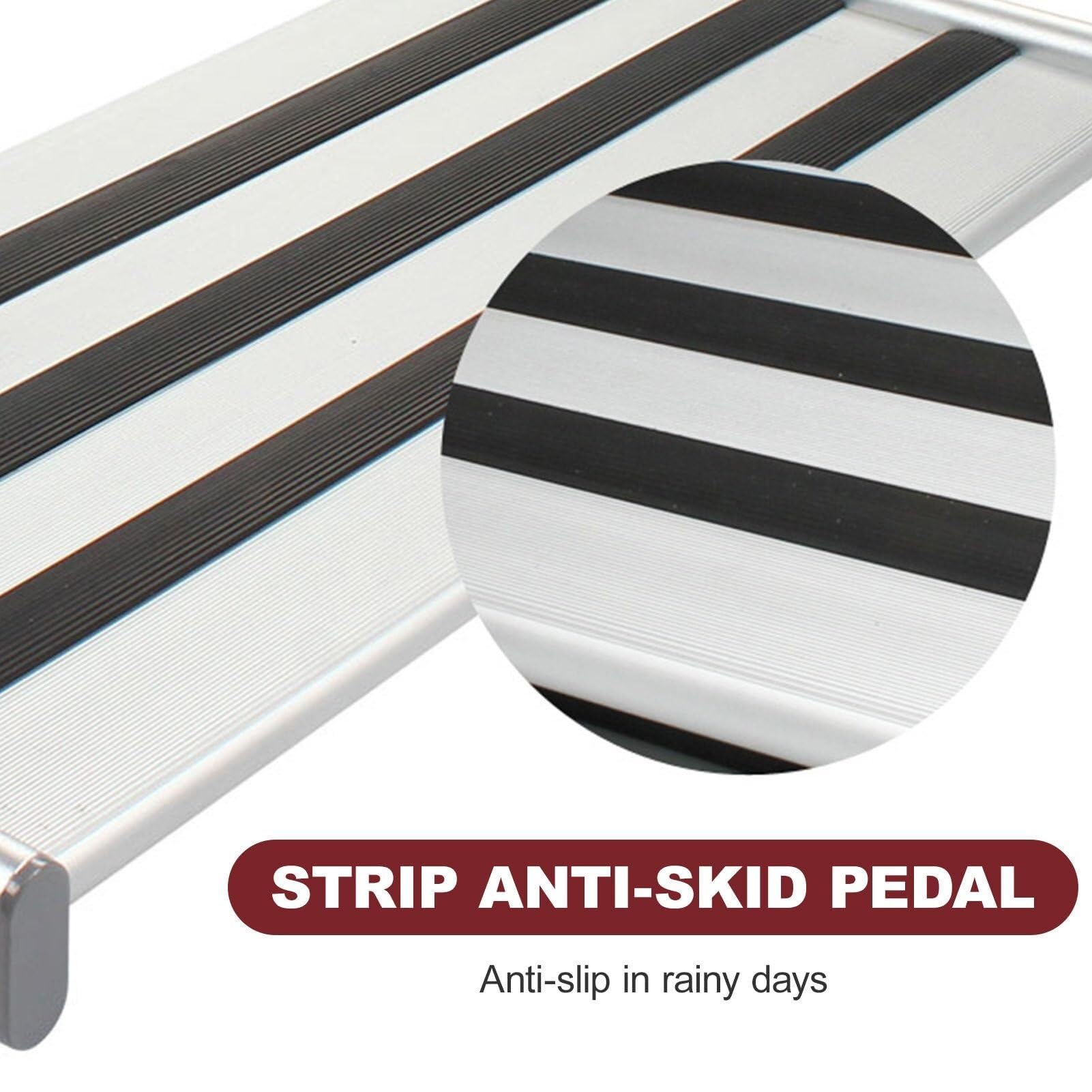 Stopki do kampera, wejście do kampera z oświetleniem LED, antypoślizgowe wysuwane drabinki kempingowe, drabinki do karawany, nośność 150 kg. Singlelayer