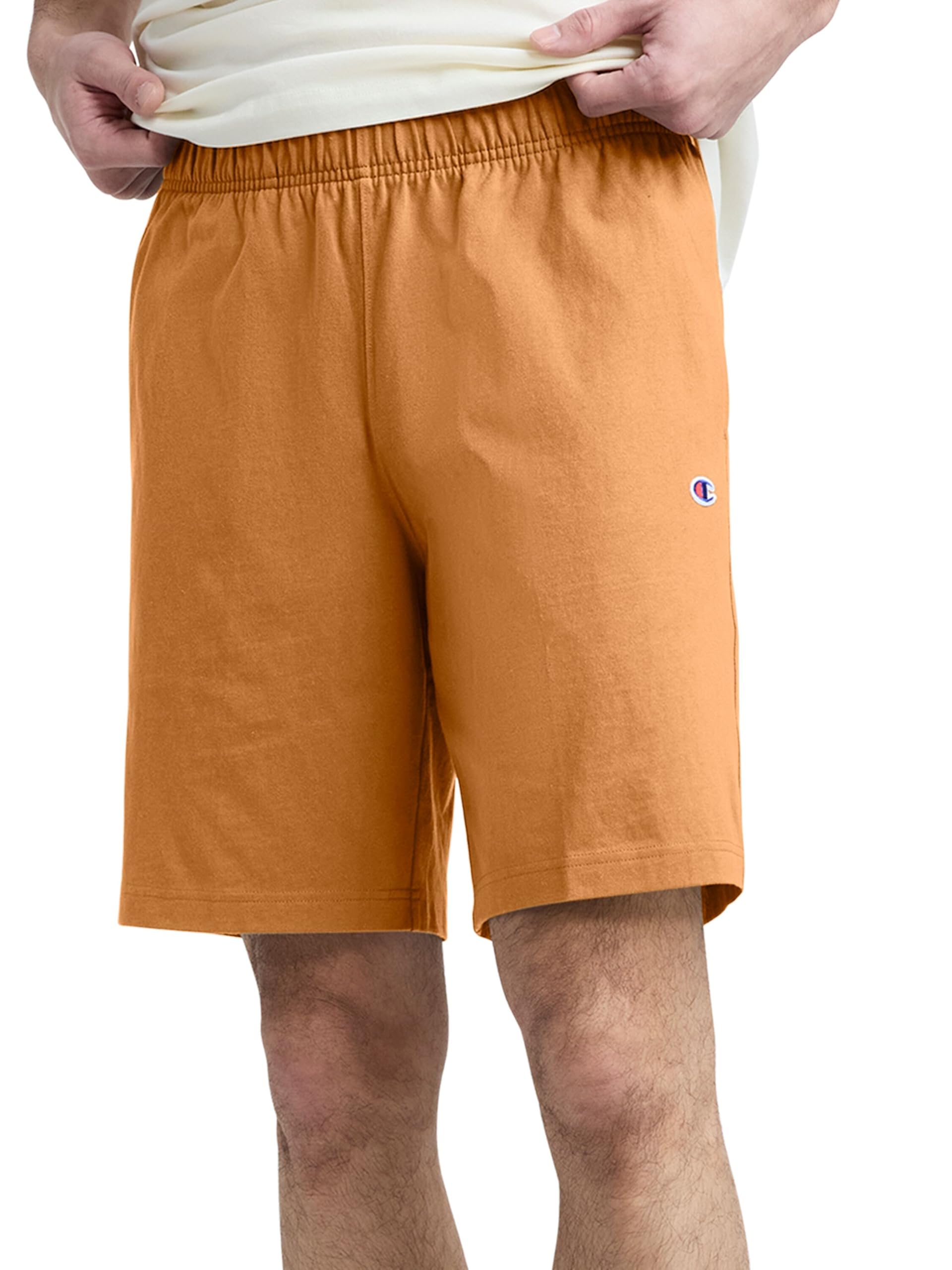 Champion Men's Lounge Shorts, Standard Fit, 9 Inch Inseam, Lightweight 100% Cotton, Available in Regular and Big &amp; Tall