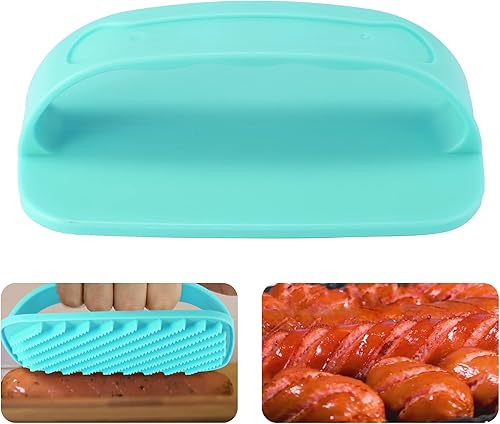 G Cortador de perros calientes para perros calientes, herramienta de corte de salchichas de plástico para barbacoa, campamento al aire libre,