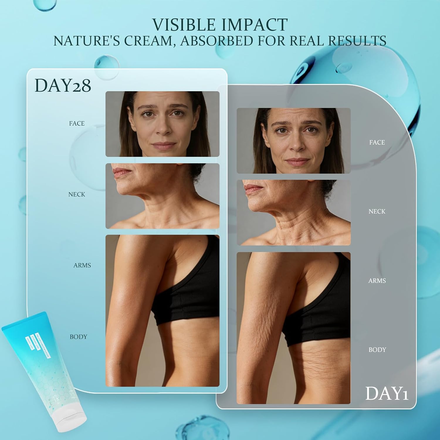 Advanced Crepey Skin Repair Cream – Anti Wrinkles for Crepey and Sagging Skin – Tightening-Looking Moisturizer for Face, Neck, Chest & Body – 100g - Image 5