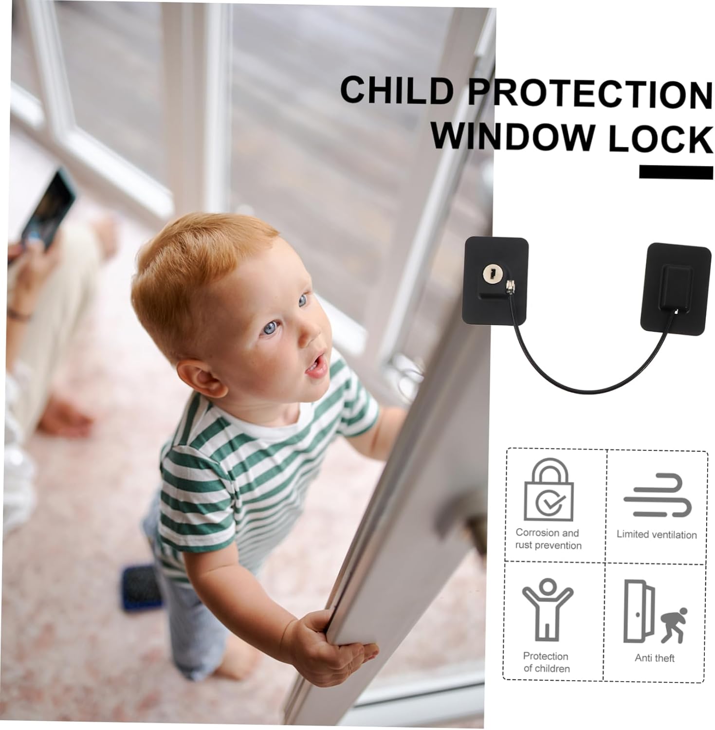 6pcs Fridge Door Cabinet Lock Easy to Install Childproofing for Home Use Secure for Appliances