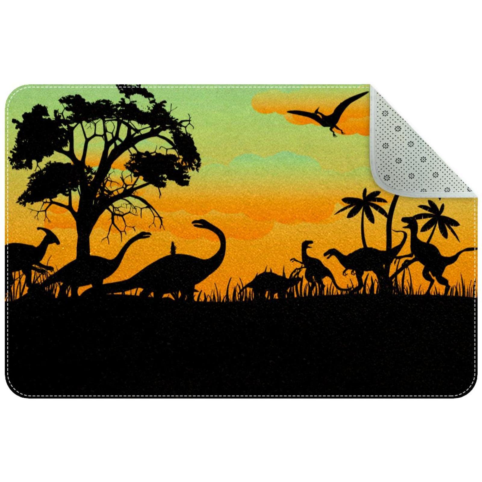 Tapis de couloir dinosaure pour habiller votre entrée de garage et terrasse