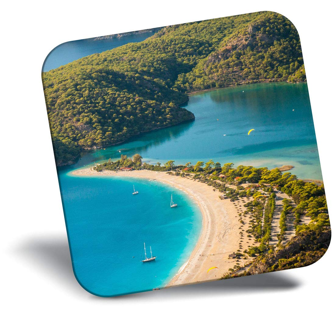 Destination Vinyl Ltd Fridge Magnet - Oludeniz Lagoon Turkey 12635