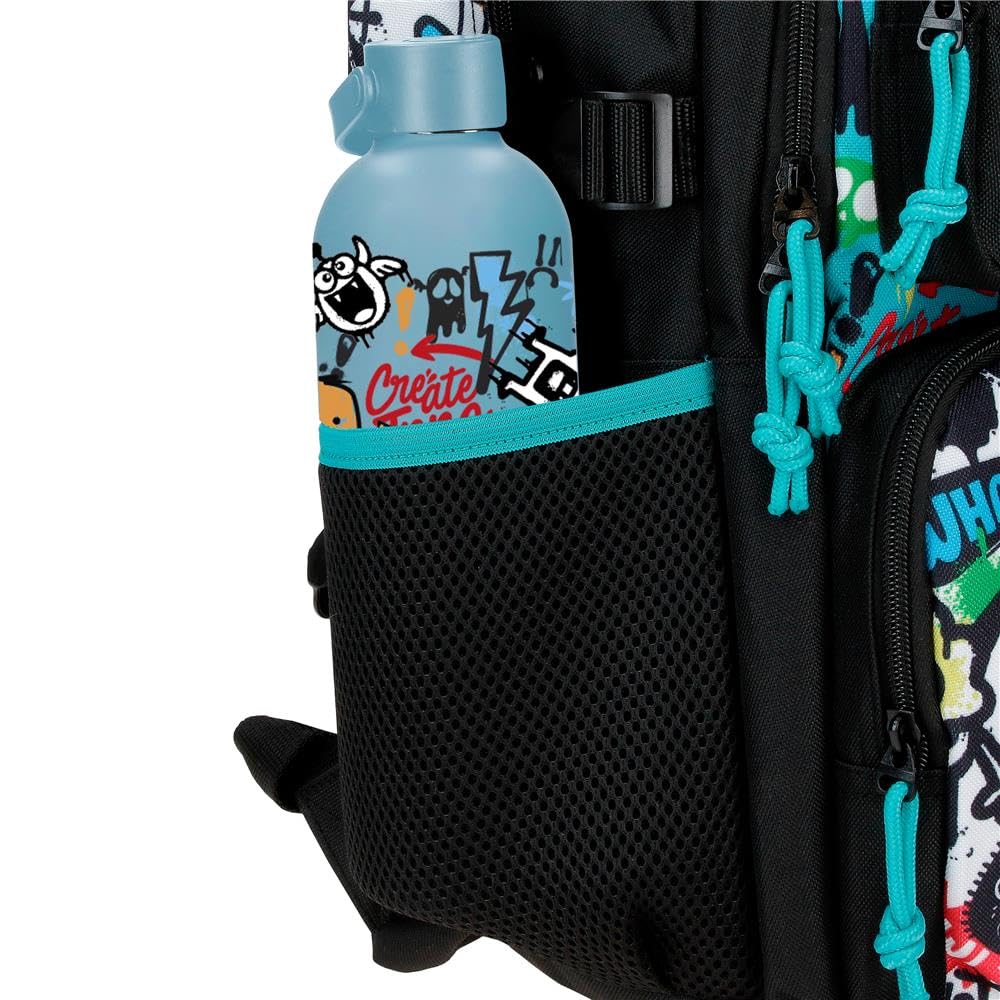 Movom Monsters Mochila Escolar Negro 30x40x13 cm Poliéster 15,6L