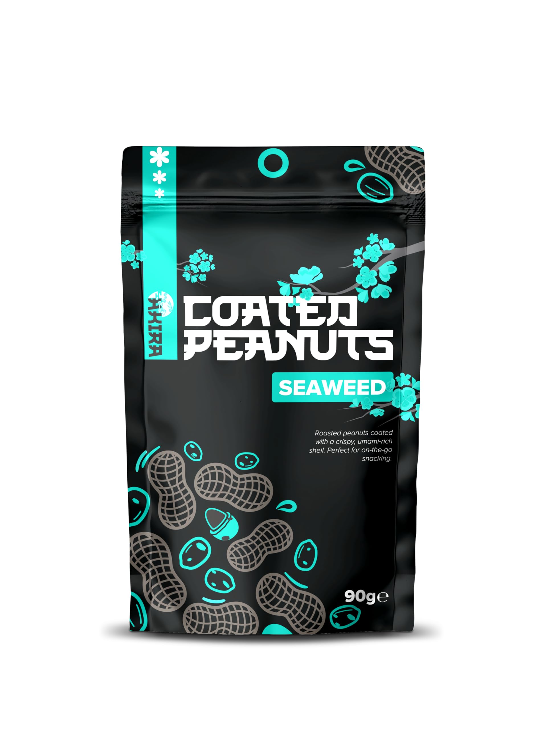 Akira Seaweed Coated peanuts, 90g (Pack of 10)
