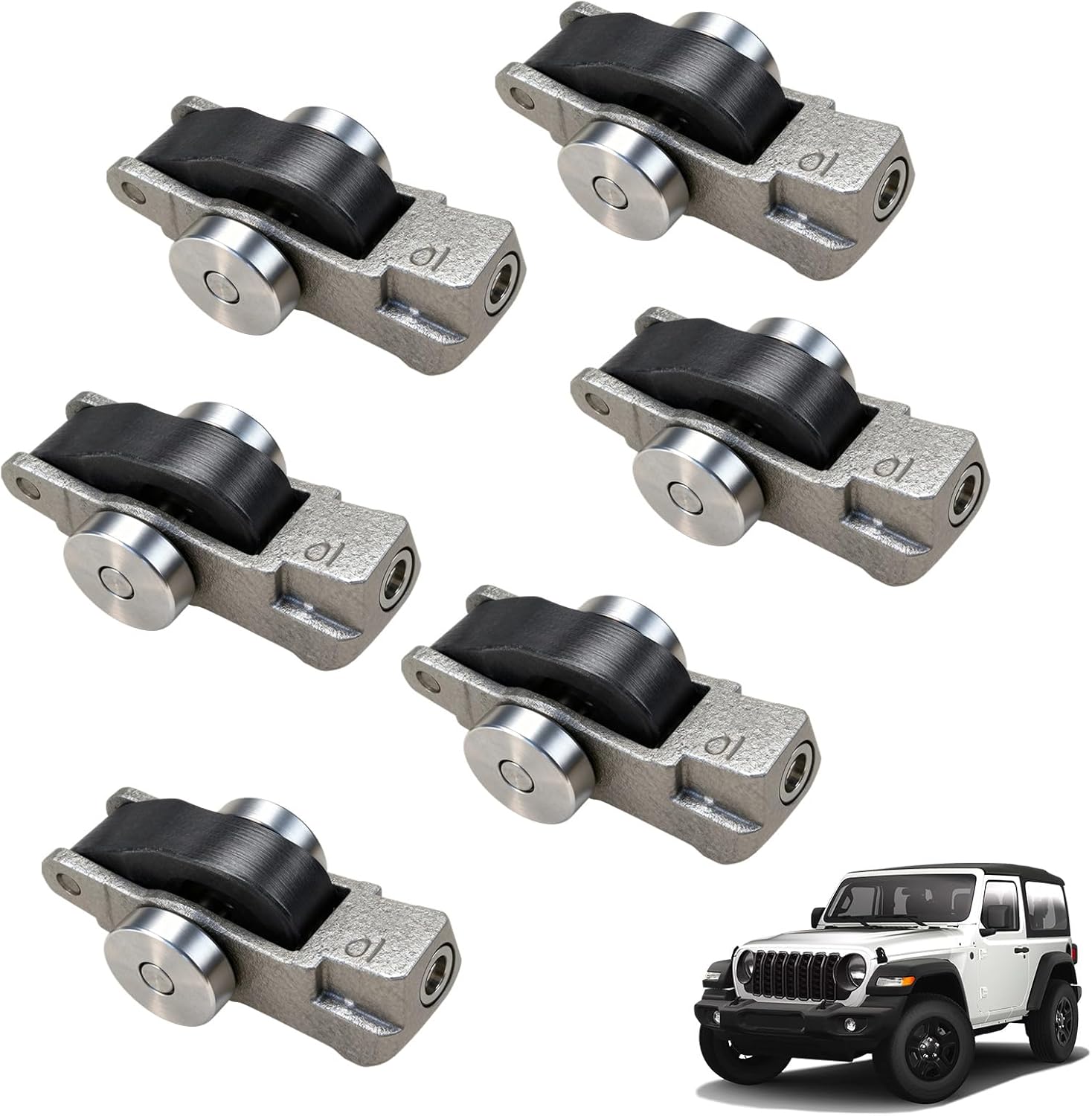 6PCs Valve Rocker Arm Left Or Right Compatible with Chrysler Pacifica Voyager Dodge Durango Jeep Wrangler Grand Cherokee Ram ProMaster 1500 3.6L V6 Replaces 5047896AD 5047896AC