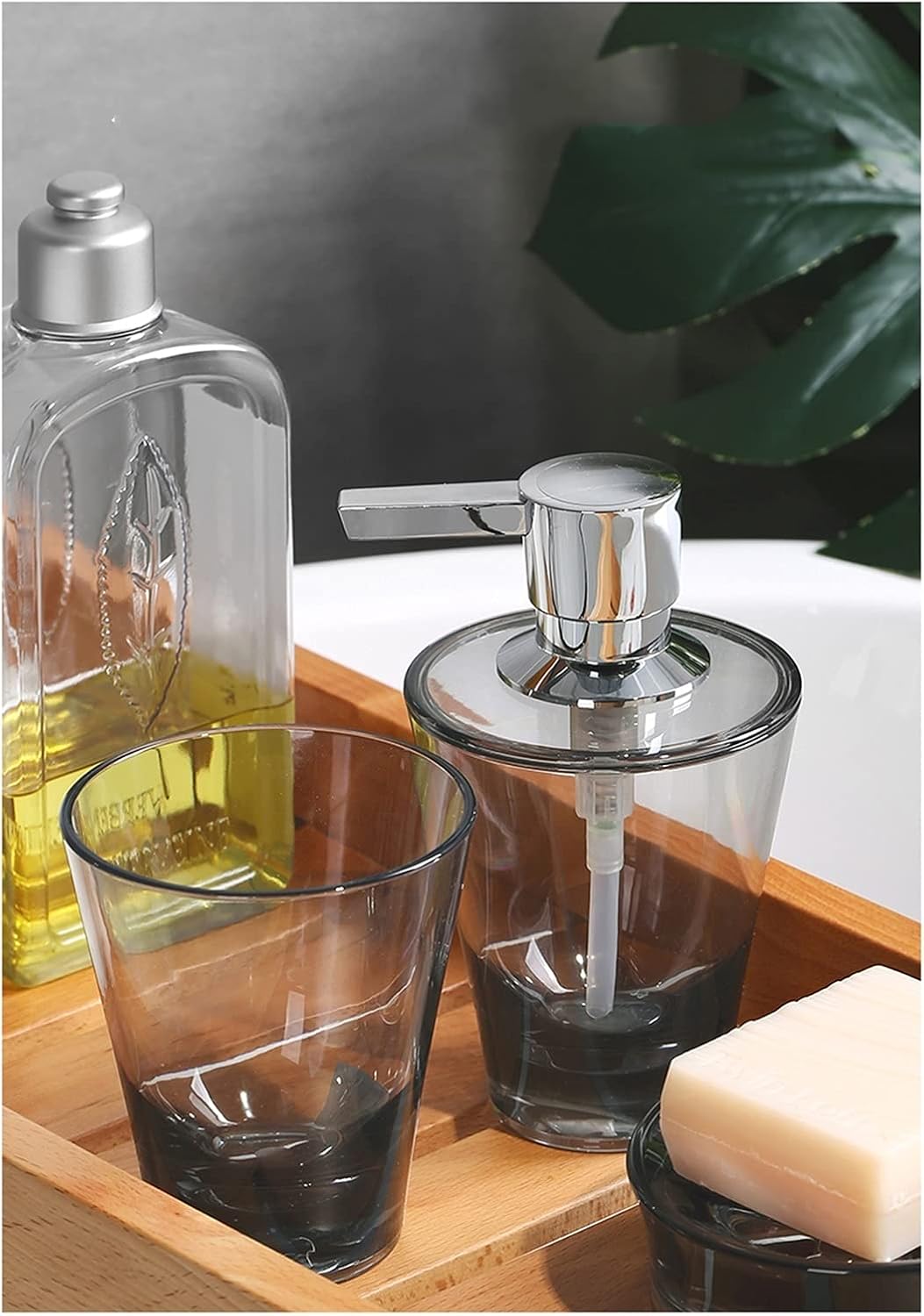 Soap Dispenser Transparent Pump Bottle Soap Dispenser Refillable Lotion Soap Shampoo Dispenser Container Can be Used for Cosmetics Kitchen Bathroom200ml/7oz Liquid soap Dispenser (Color : Blue)