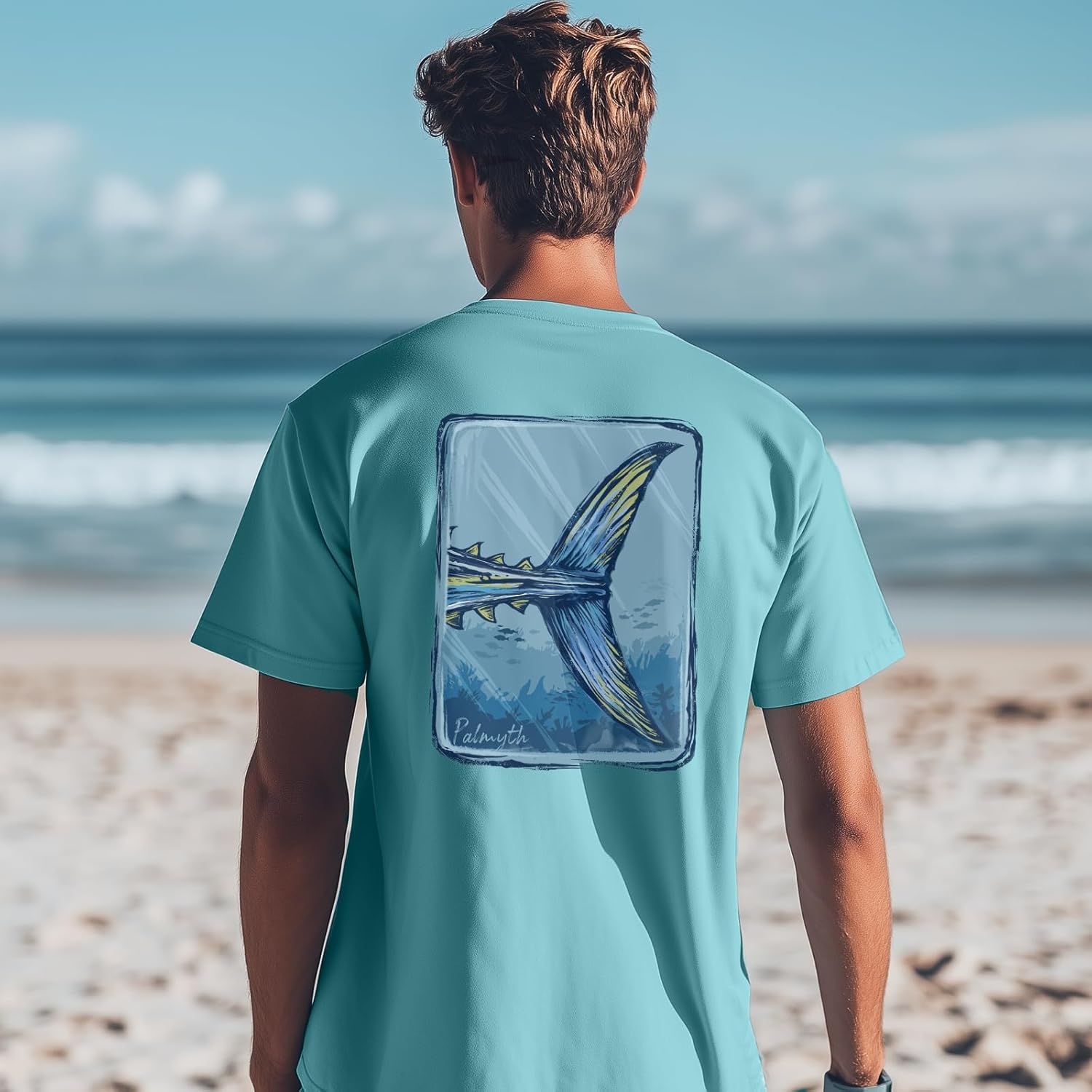 Palmyth Men's Fishing Short Sleeve UPF 50+ T-Shirt