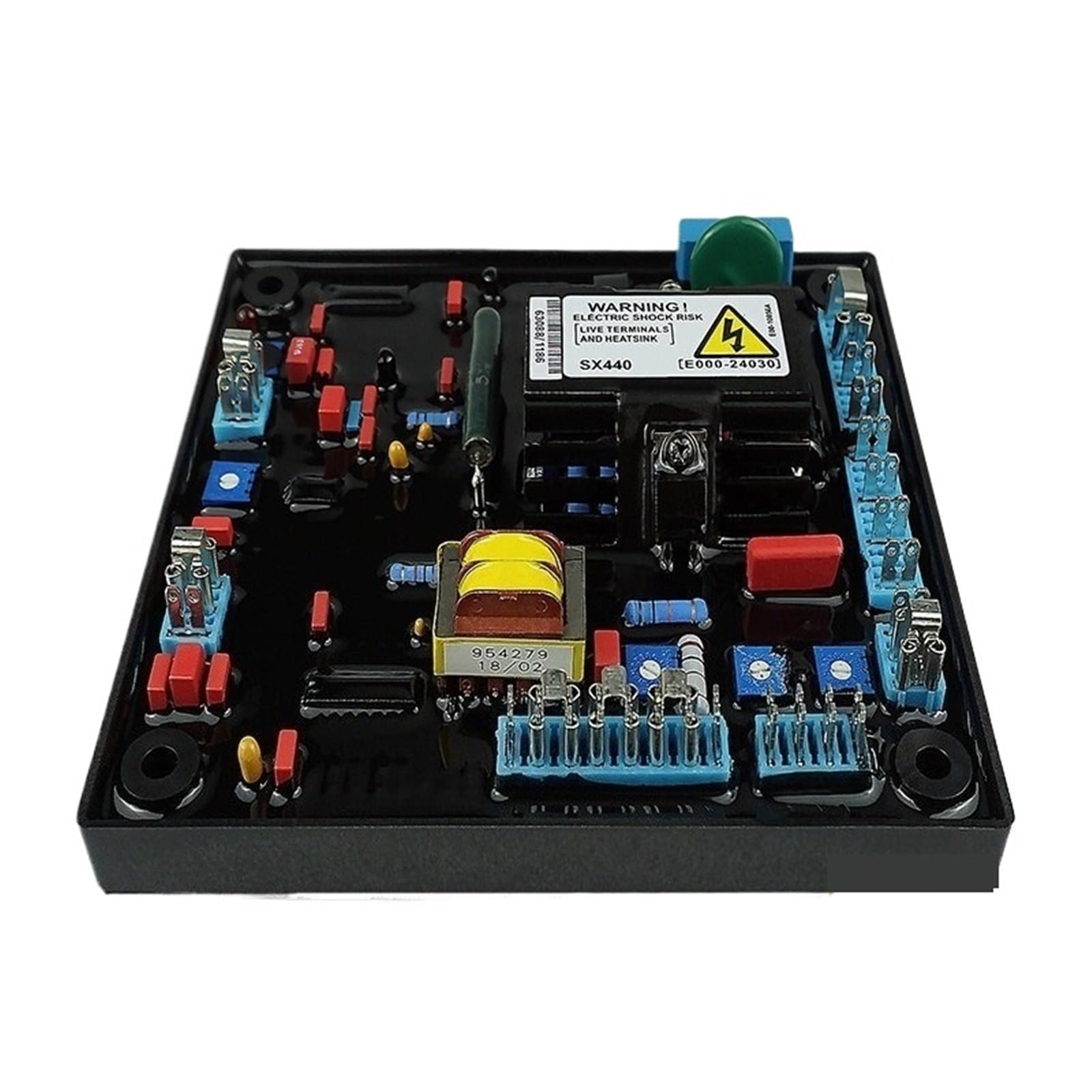 CSKWLLNBC 1pcs SX440 Voltage Regulator Board Generator Excitation Automatic AVR SX440-A(SX440 gray capacitor)