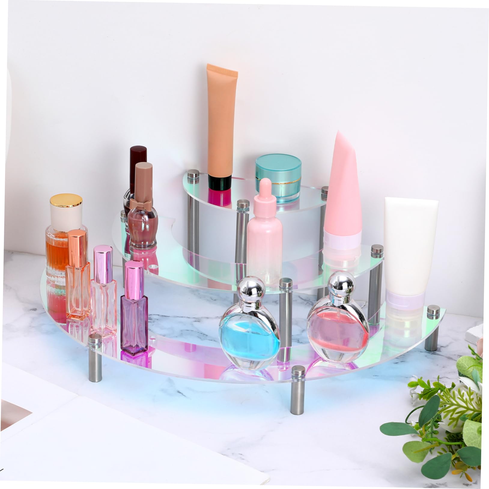 Soporte Acrílico para Cosméticos de Organizador de Perfumes y Postres Estante Transparente para Maquillaje y Cupcakes Montaje y Uso