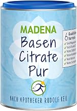 Madena Pure Alkali citrate, by pharmacist Rudolf Keil, Base Powder, 216 g Tin, The Original with 100% Organic Alkalis, Vegan, Lots of Magnesium for a citrate, zinc, potassium and calcium diet - for fasting based on alkaline food 3755779 216.00
